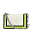 Chanel White Fluo Boy Bag, back view